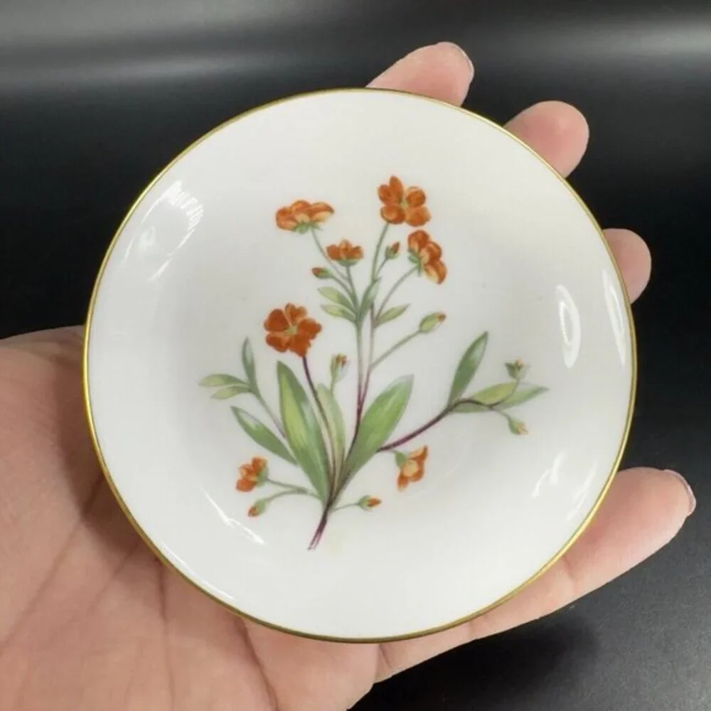 Minton Fine Bone China England Meadow‎ Round Dish Plate Porcelain Flowers